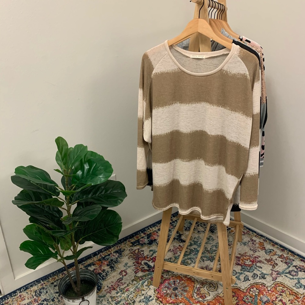 Color block knit top